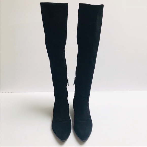 Prada Sophisticated Black Over the Knee Boots - Picture 1 of 8